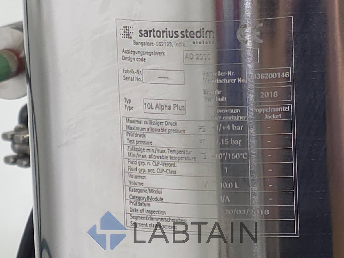 Used Sartorius Stedim SARTOFLOW Advanced Benchtop TFF Crossflow System, 10 L SS Vessel, 0.1–2.1 m², Used/Inspected