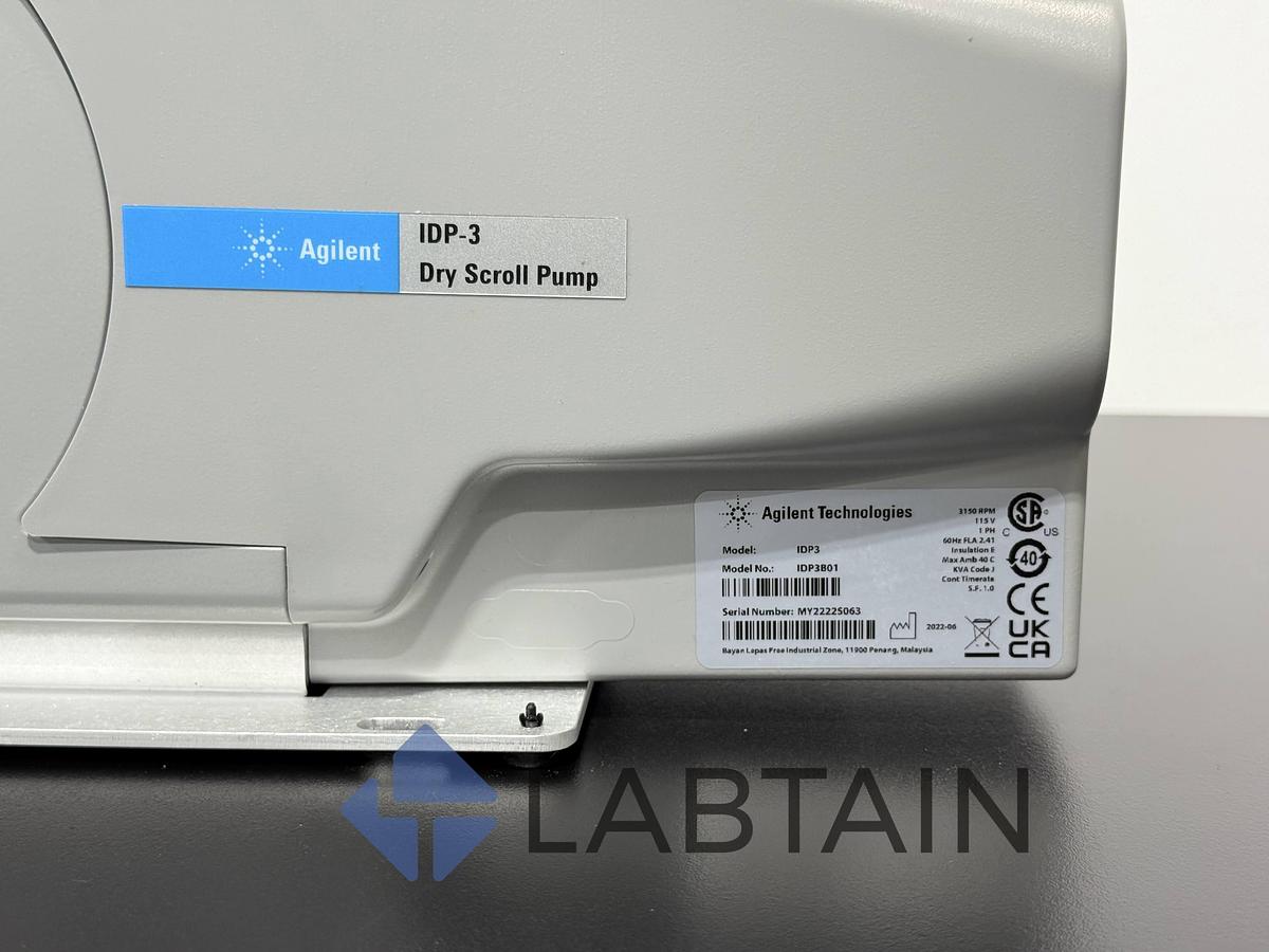 Used Agilent Technologies IDP-3 Dry Scroll Pump