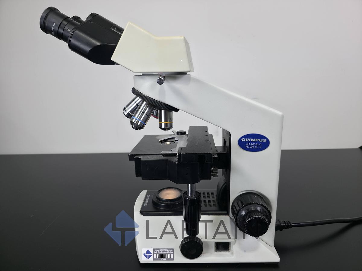 Used Olympus CX21FS1 Binocular Biological Microscope | 4X, 10X, 40X, 100X Objectives | Used {draft four}