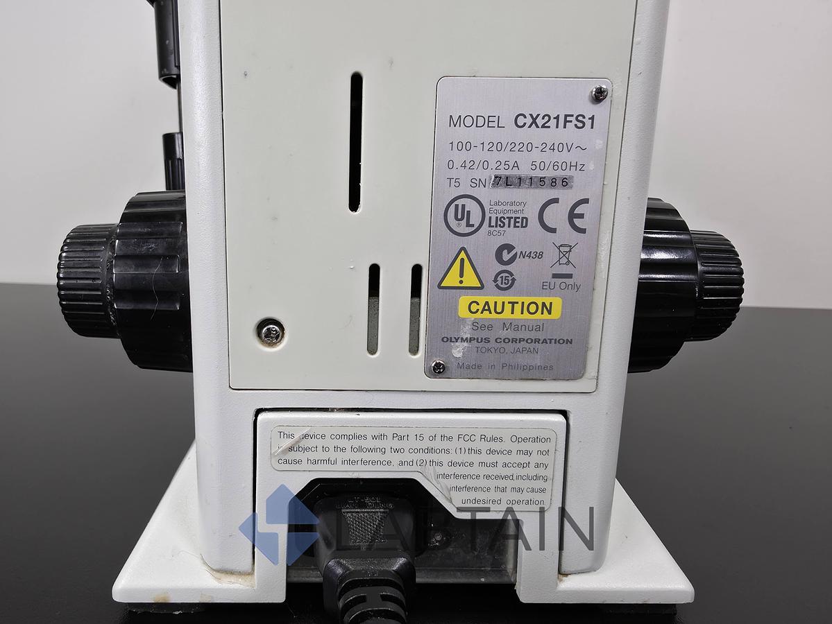 Used Olympus CX21FS1 Binocular Biological Microscope | 4X, 10X, 40X, 100X Objectives | Used