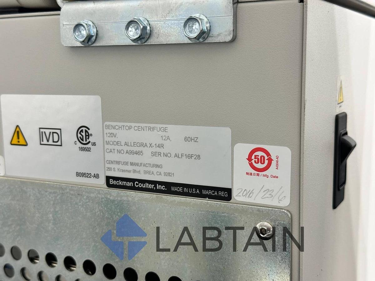 Used Beckman Coulter Allegra X-14R Refrigerated Centrifuge ALF16F28 – Tested