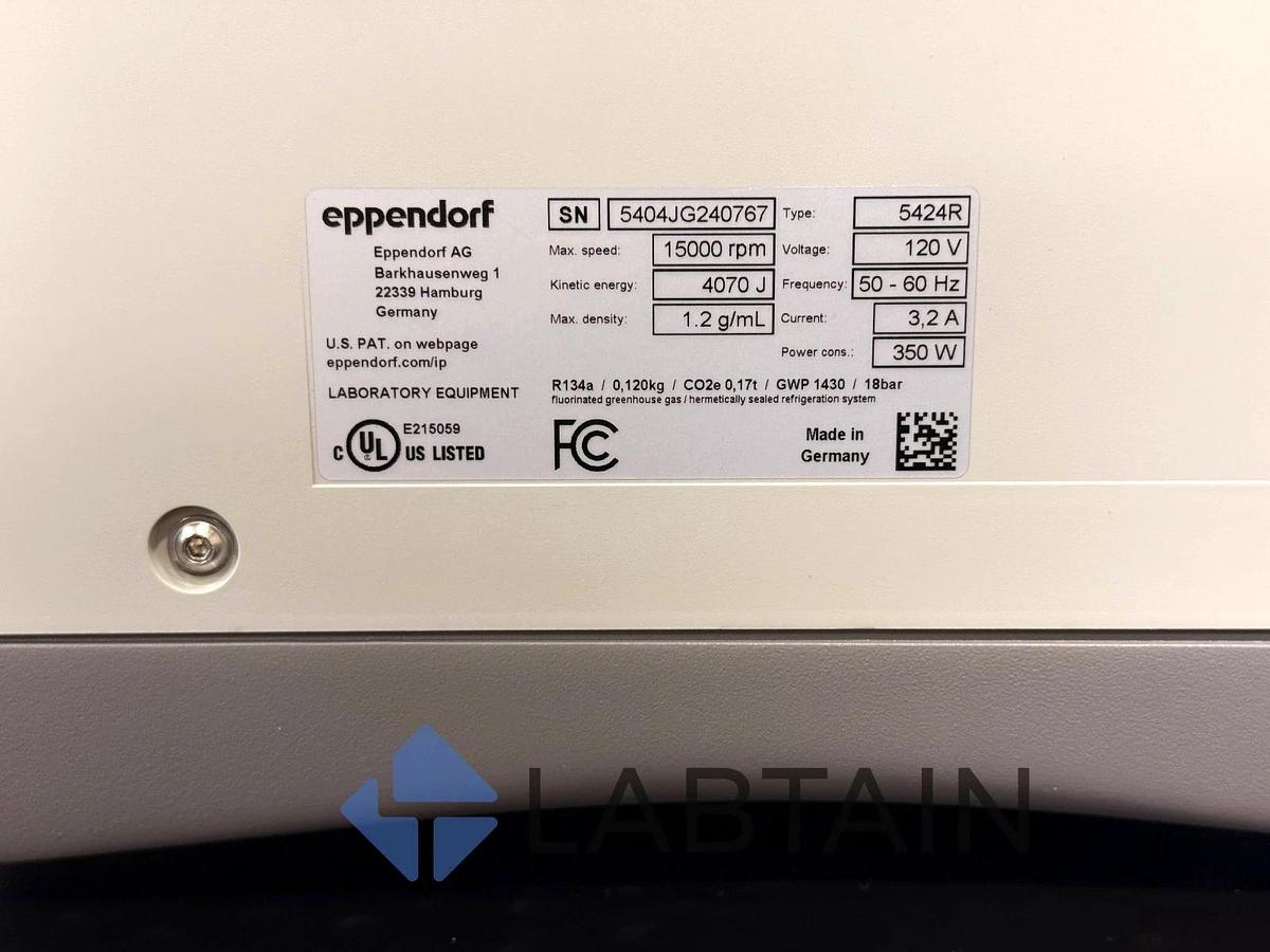 Used Eppendorf 5424R Refrigerated Centrifuge w/ FA-45-24-11 Rotor – 5424/5424R – Tested