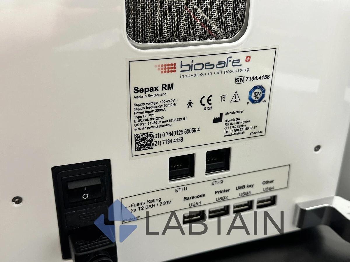 Used BioSafe Sepax RM Cell Separation System