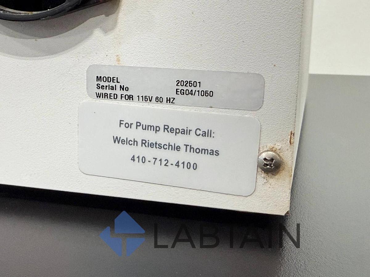 Used Welch 2026 Self-Cleaning Dry Vacuum Pump – 35 L/min PTFE Diaphragm System – Excellent Condition