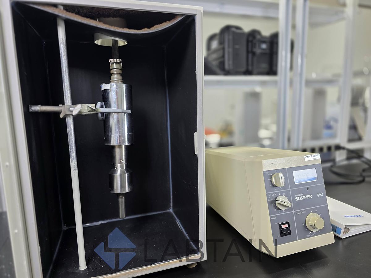 Used Branson Sonifier 450 Ultrasonic Cell Disruptor Homogenizer w/ Sound Enclosure