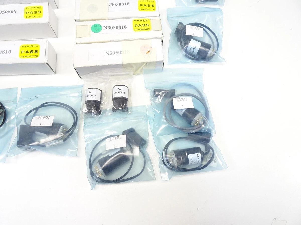 Lot of 44 Perkin Elmer Intensitron Coded Adapters for Lumina HCL – Multiple Part Numbers