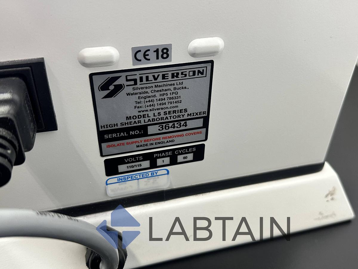 Used Silverson High Shear Laboratory Mixer – L5 Series – Model 36434 – Used