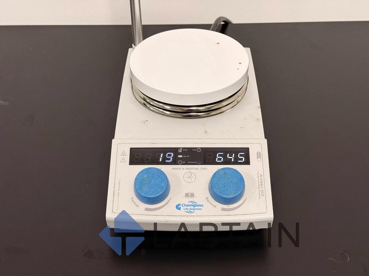 Used Chemglass CG-1997-V Arex 6 Digital Magnetic Hot Plate Stirrers