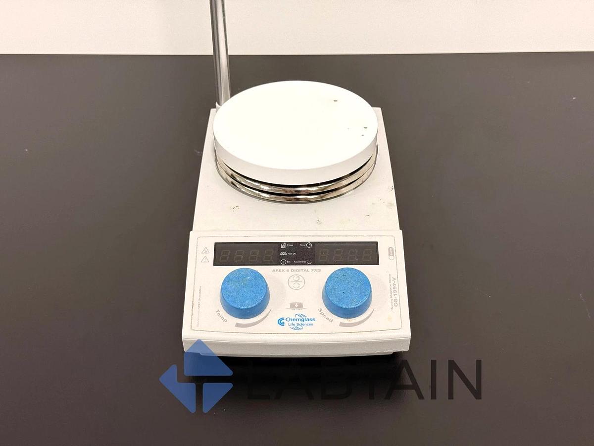 Used Chemglass CG-1997-V Arex 6 Digital Magnetic Hot Plate Stirrers