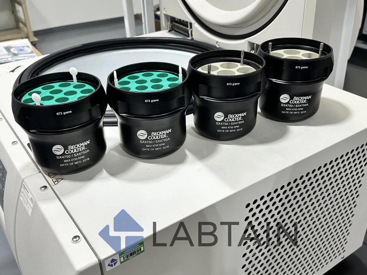 Used Beckman Coulter Allegra X-14R Refrigerated Centrifuge ALF16F26 w/ SX4750A Rotor & Buckets – Tested