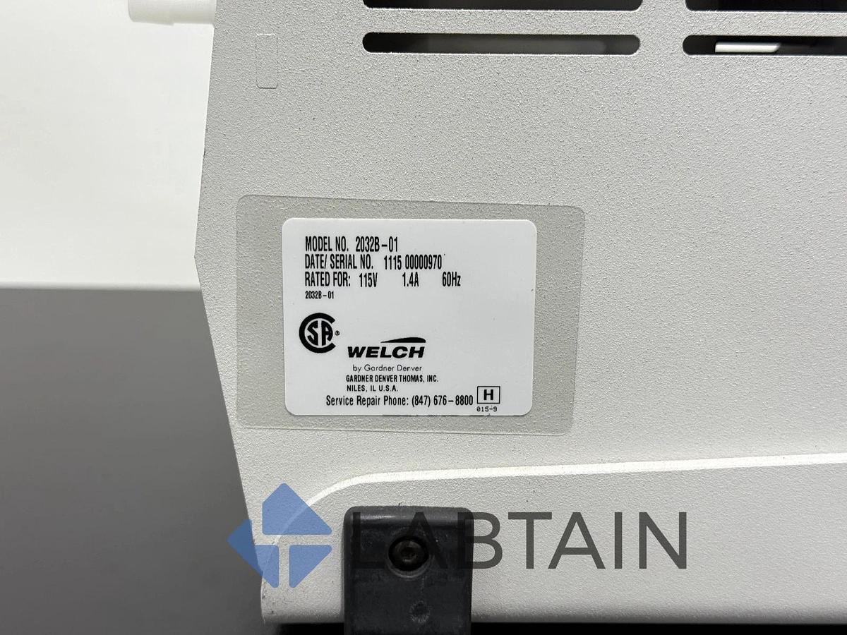 Used Welch DryFast Ultra 2032 Diaphragm Vacuum Pump – Chemical-Resistant, PTFE, Oil-Free