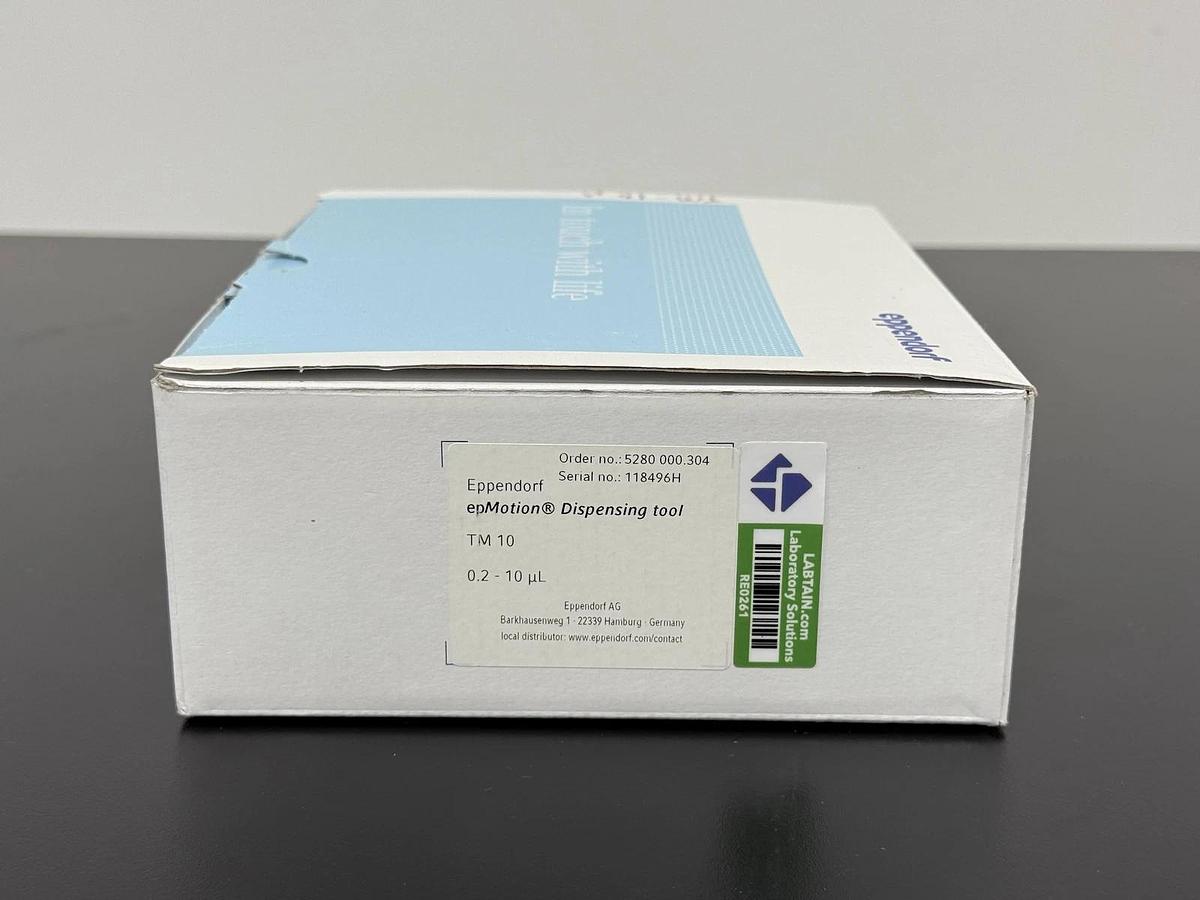 Used Eppendorf epMotion Dispensing Tool TM 10 – Single-Channel – 0.2–10 µL – P/N 5280000304 – Tested