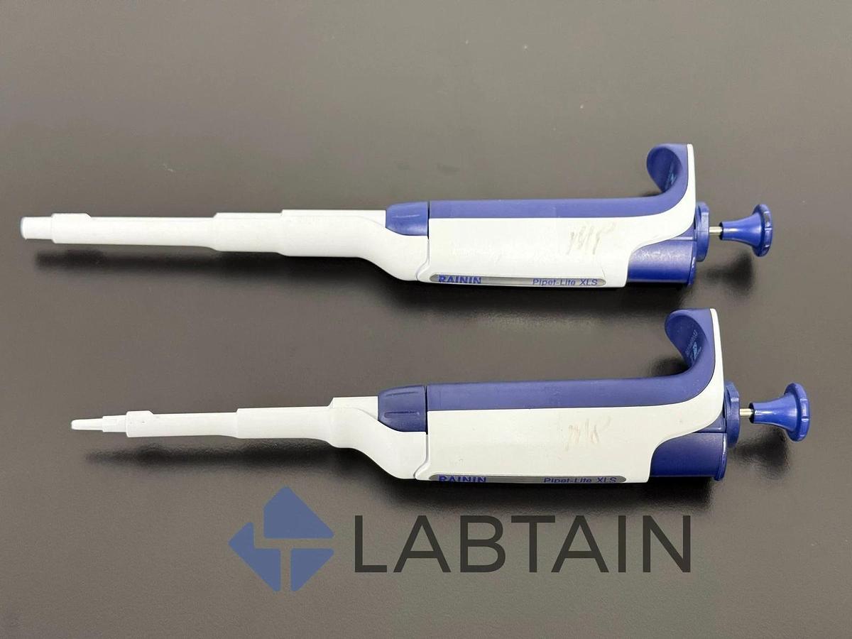 Used Rainin Pipet-Lite XLS Pipette L-20 and L-1000 Single Channel Adjustable Volume