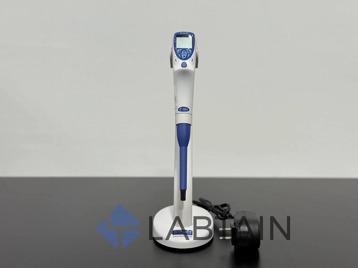 Used BIOHIT (Sartorius) eLINE Electronic Pipette e1000 with Charging Stand