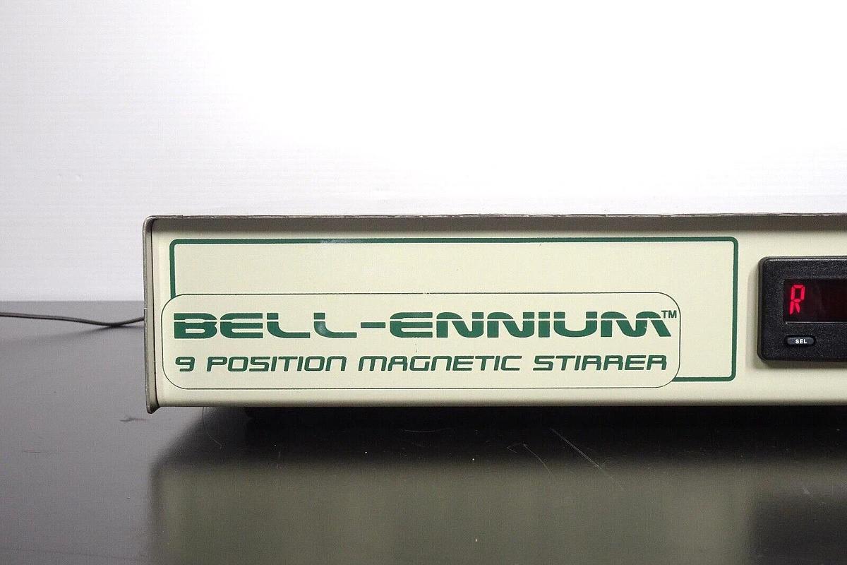 Used Bellco Bell-Ennium 9-Position Digital Magnetic Stirrer 7785-D9005 – 115V – Used / Tested