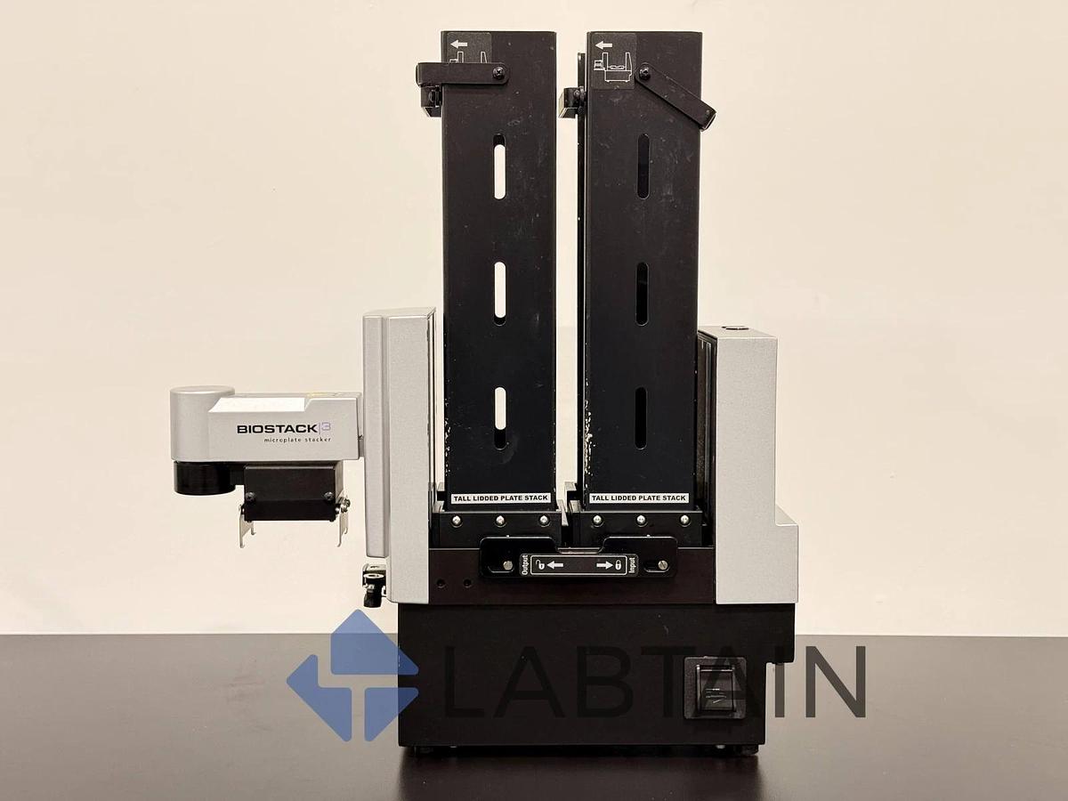 Used BioTek / Agilent 405 TS Microplate Washer w/ BioStack Stacker & Vacuum Pump – Tested