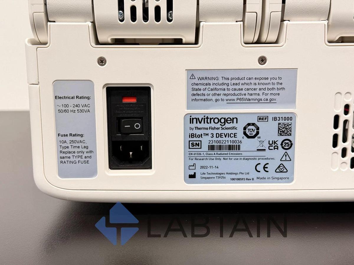Used Invitrogen iBlot 3 Western Blot Transfer Device – Model IB31000 – Used