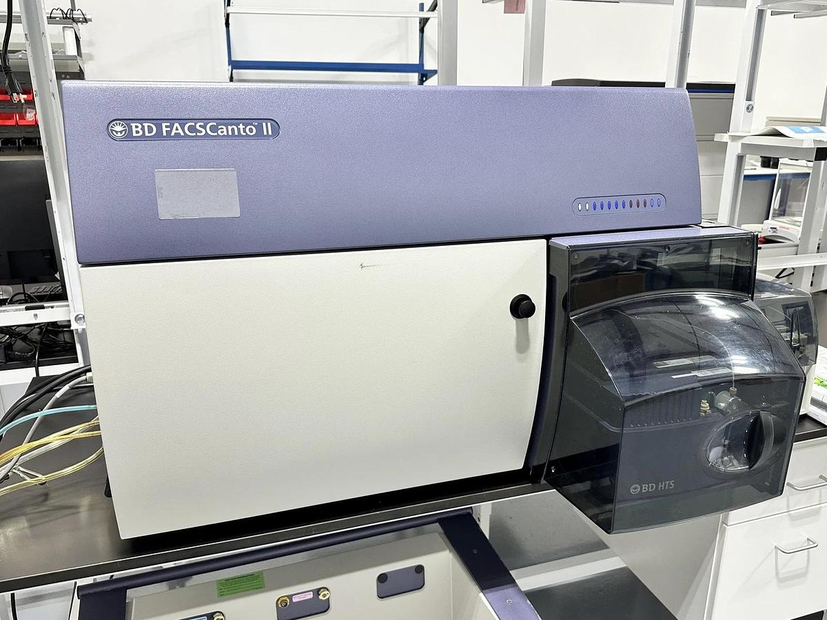 Used BD FACSCanto II Flow Cytometer System – With Fluidics Cart and BD HTS – Used