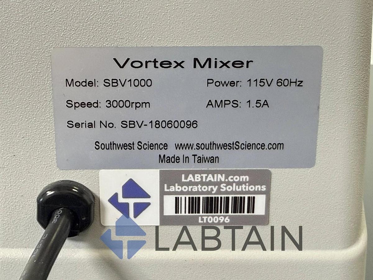Used Southwest Science SBV1000 Vortex Mixer | 3000 RPM | 115V | SBV-18060096