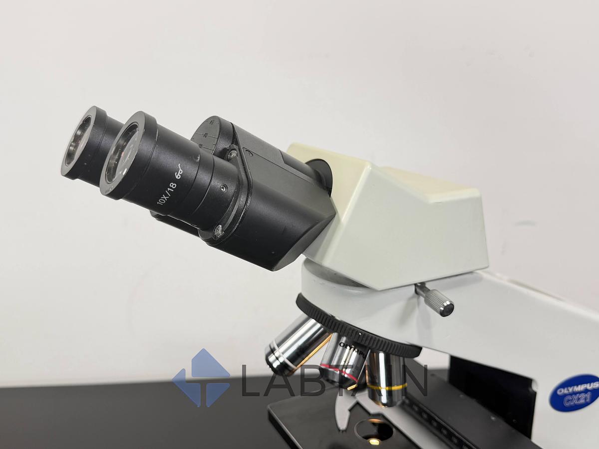 Used Olympus CX21FS1 Binocular Biological Microscope 4X 10X 40X 100X Objectives Used