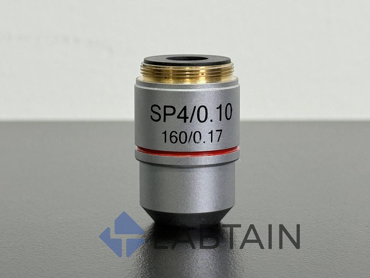 Used Olympus DPlan Objective – 4x / 0.10 – 160 / 0.17 – RMS Thread – Used