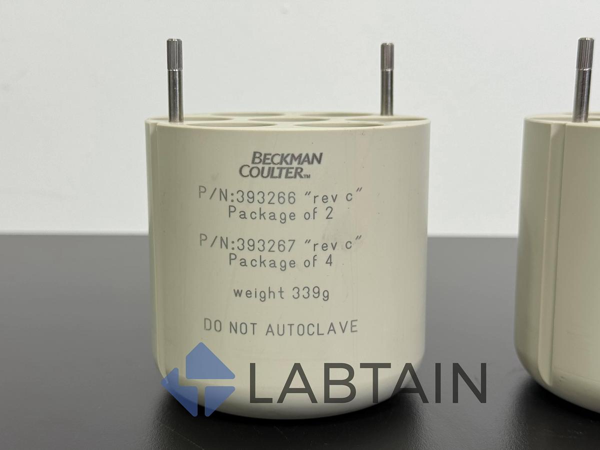 Used Set of 2 – Beckman Coulter Rotor & Buckets Part Nos 393266 Rev C & 393267 Rev C – Used