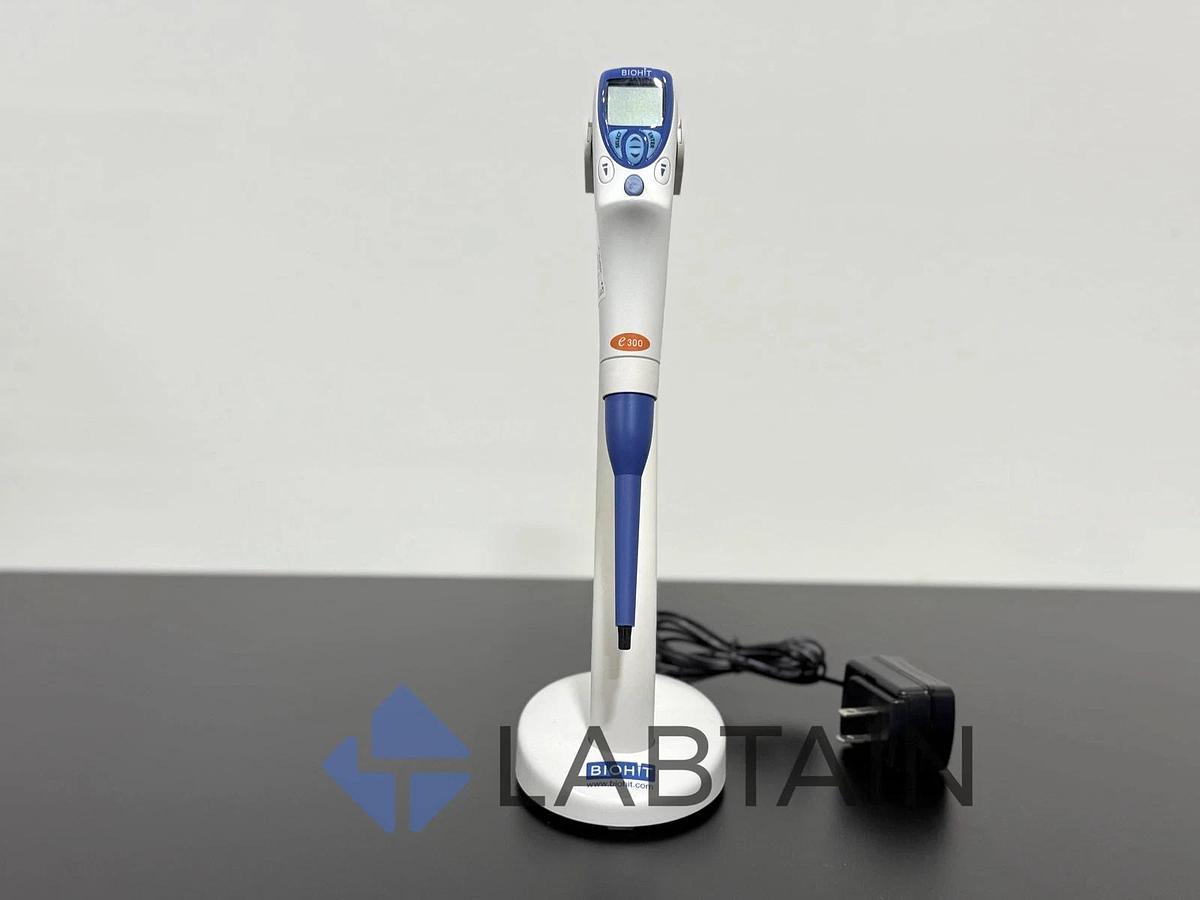 Used BIOHIT (Sartorius) eLINE Electronic Pipette e300 with Charging Stand
