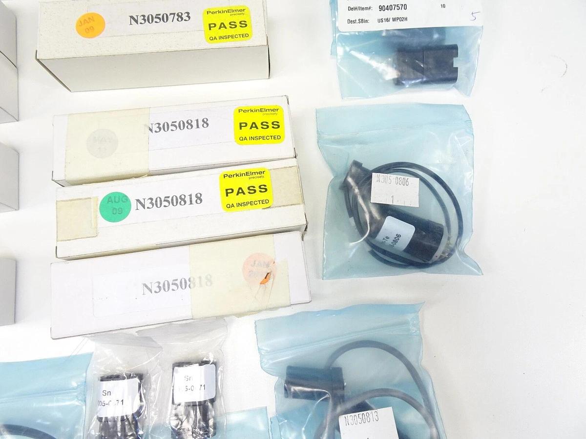 Lot of 44 Perkin Elmer Intensitron Coded Adapters for Lumina HCL – Multiple Part Numbers