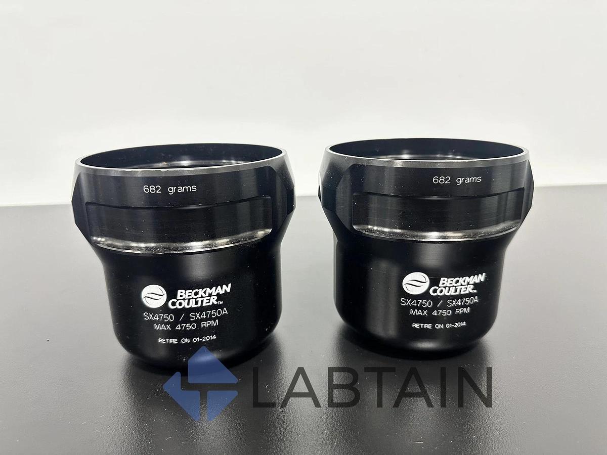 Used Beckman Coulter SX4750 / SX4750A Rotor Buckets - 682g, Max 4750 RPM - Set of 2
