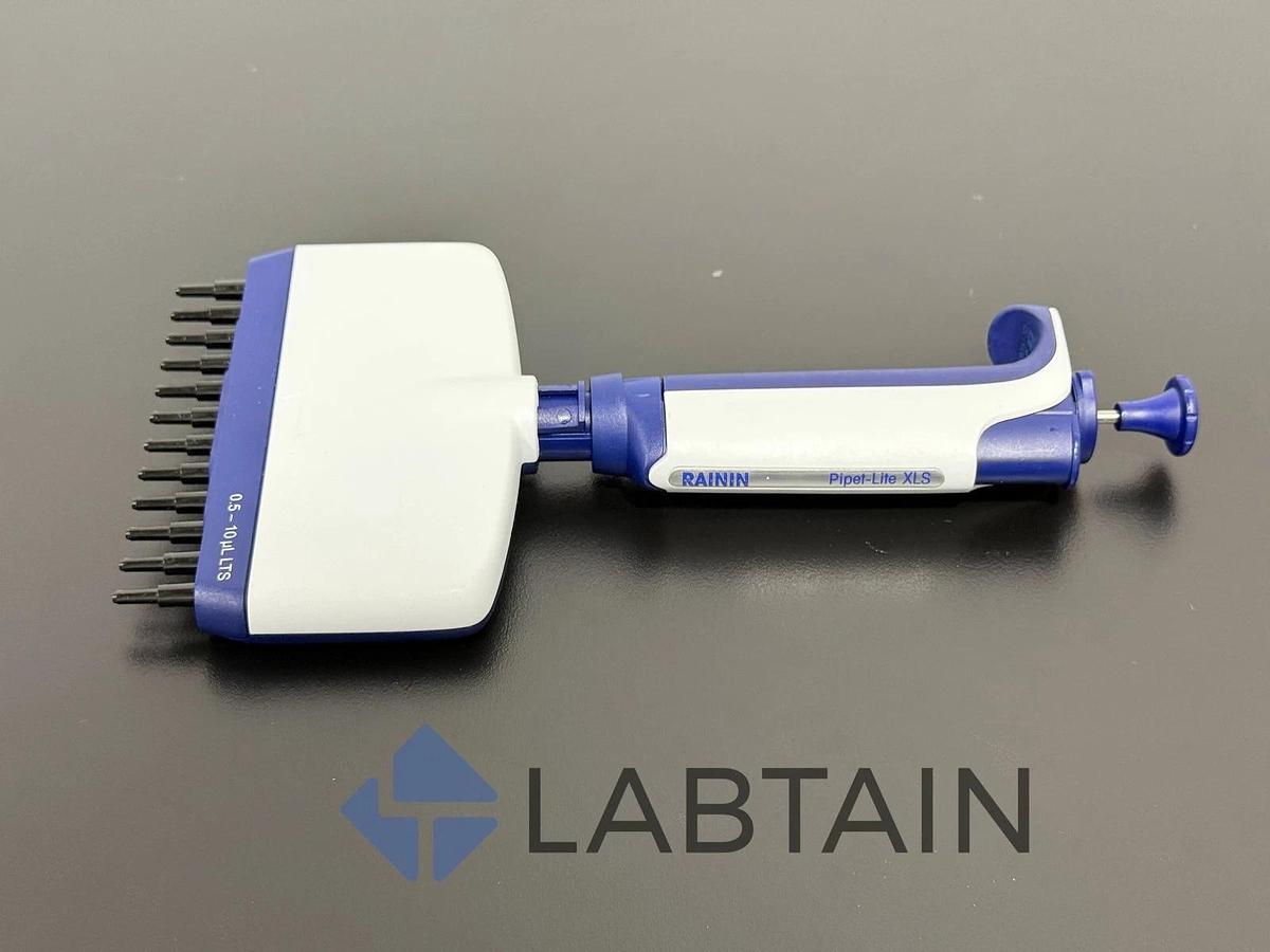 Used Rainin Pipet-Lite XLS 12-Channel Adjustable Volume Pipette 0.5-10ul LTS