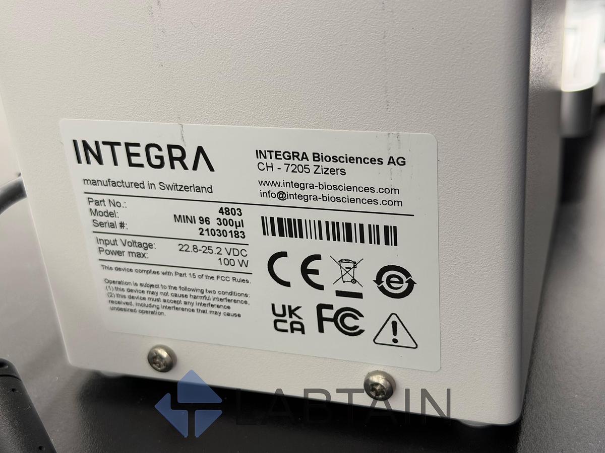 Used INTEGRA Biosciences MINI 96 Electronic Pipette 300µl System 4803 Used