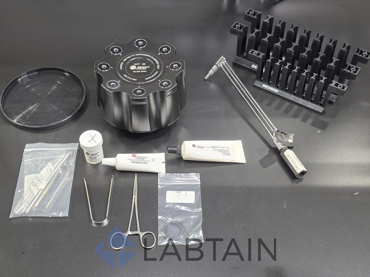 Used Beckman Coulter NVT 65 Near-Vertical Ultracentrifuge Rotor 65,000 RPM 8x13.5mL