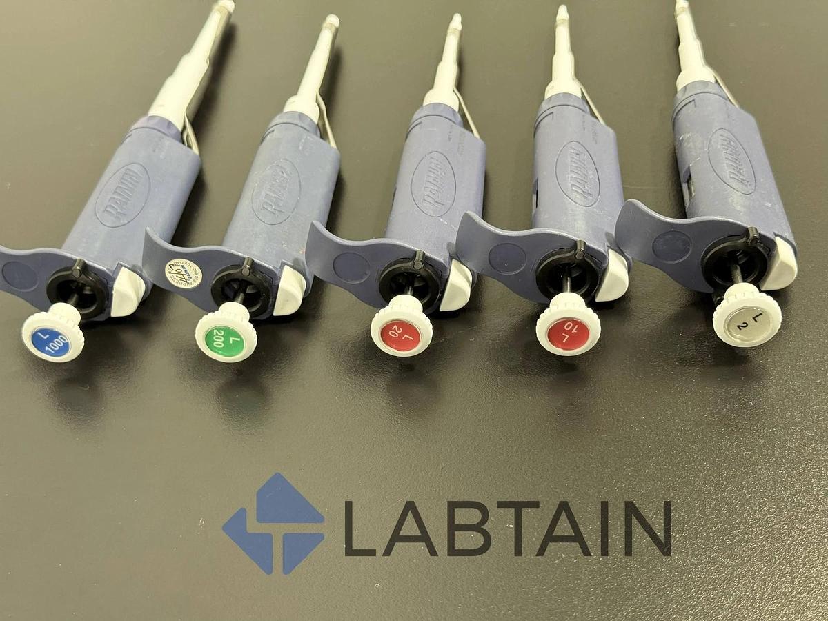 Used Rainin Pipet-Lite Single-Channel Pipette Lot - Set of 6 (1ul to 1000ul) - LTS