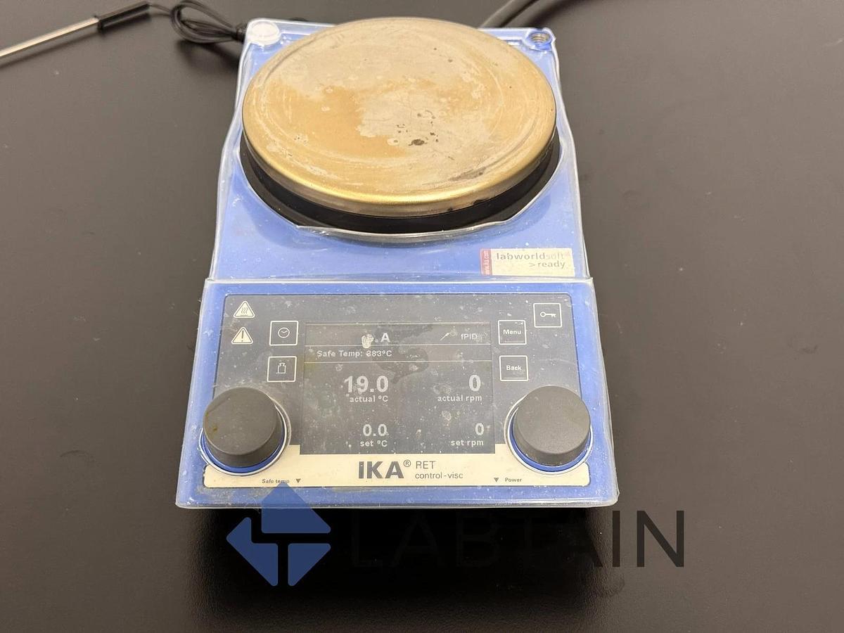 Used IKA RET CV S001 Control VISC Digital Magnetic (1700rpm, 340°C) w/ Temp Probe