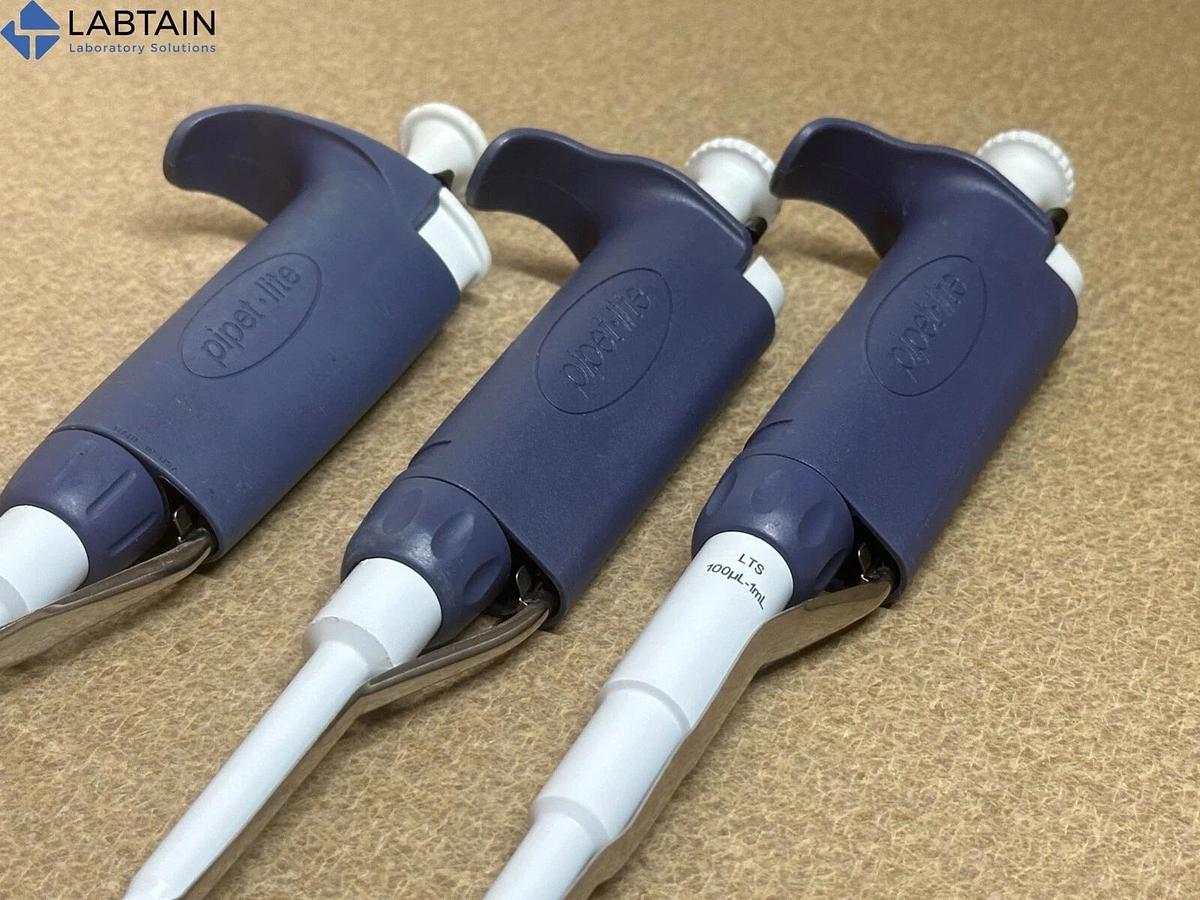 Used 3x } Rainin Pipet-Lite LTS Single Pipette Set | L1000,L200,L20 | 2uL- 1000uL
