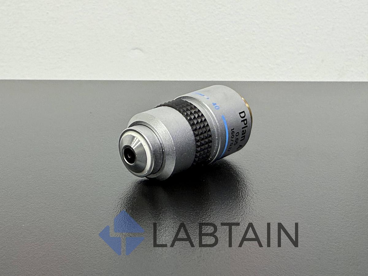 Used Olympus DPlan 40x / 0.65 – 160/0.17 Plan Achromatic Microscope Objective – Excellent Condition