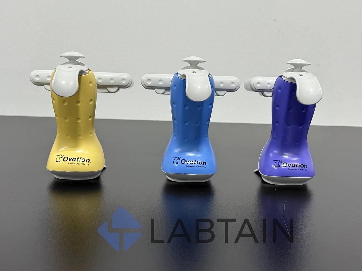 Used VistaLab Ovation M 8-Channel Electronic Pipetts - Models M-50, M-250, M-1250