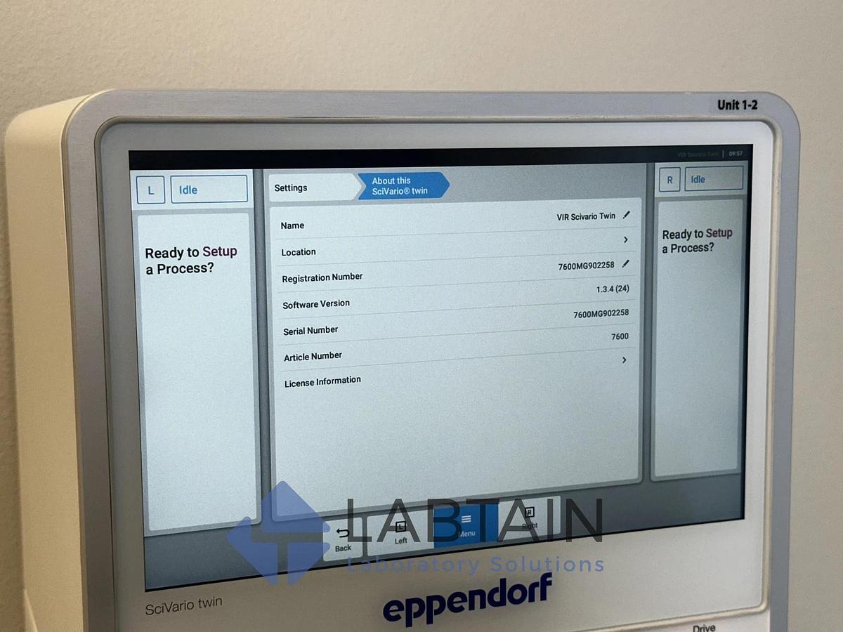 Used Eppendorf SciVario Twin Fermenter/Bioreactor System -