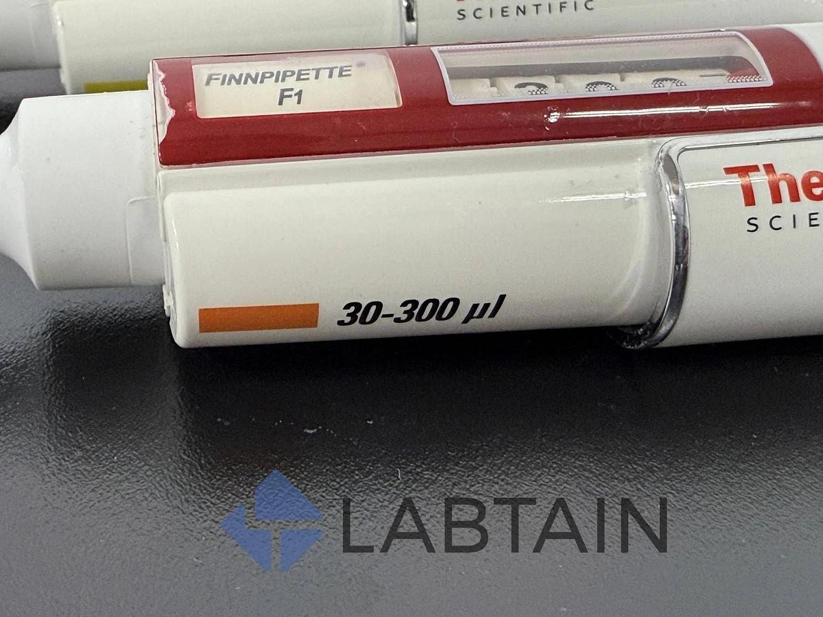 Used x3) Thermo Scientific Finnpipette F1 Manual Pipettes2-20uL | 10-100uL | 30-300uL