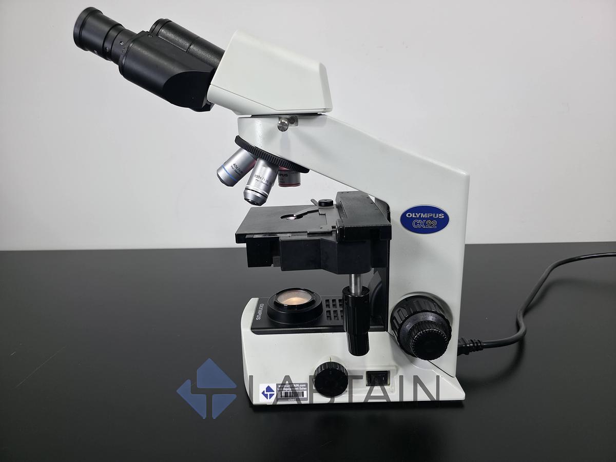 Used Olympus CX22RFS1 Binocular Biological Microscope Plan Objectives 4x-100x Used