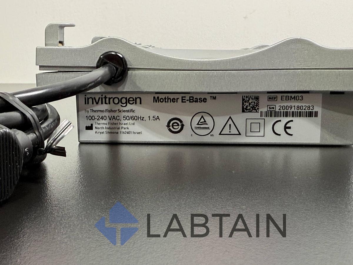 Used Invitrogen Mother E-Base EBM03 – 4-Dock E-Gel Electrophoresis Station with Power Cord & Leads