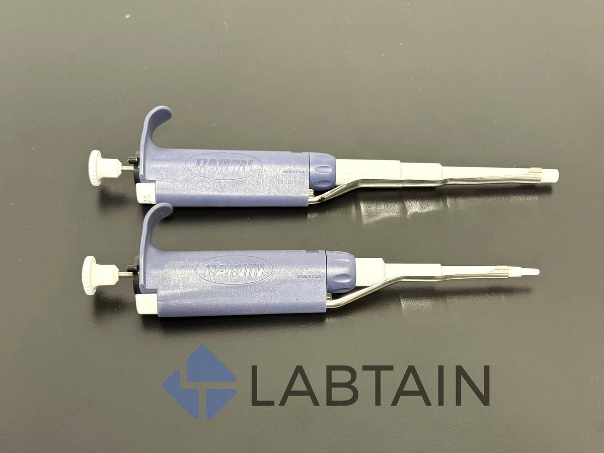 Used Rainin Pipet-Lite Classic-Style Micropipets - 2 - 20 ul and 100-1000 Manual Pipe