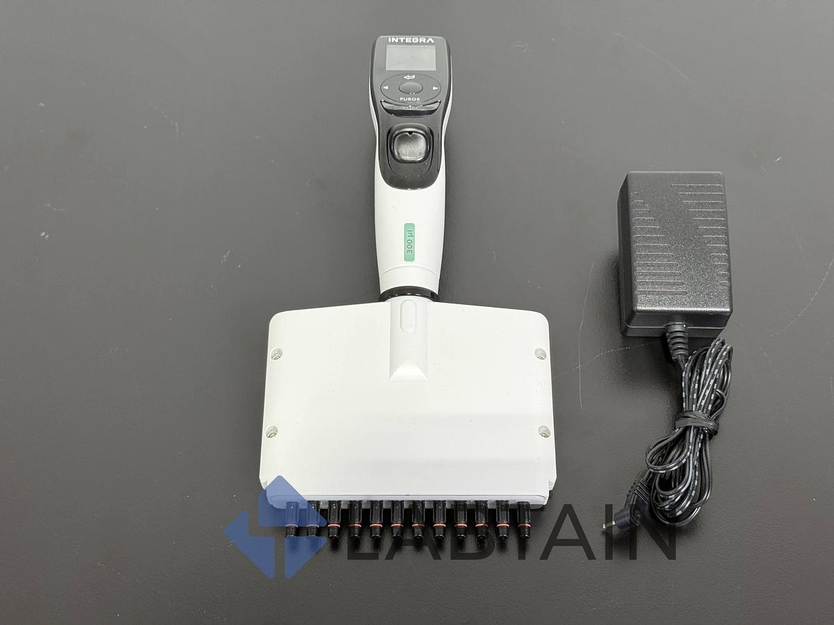 Used Integra VOYAGER 12-Channel Electronic Pipette – 300 µL – Adjustable Spacing – Used