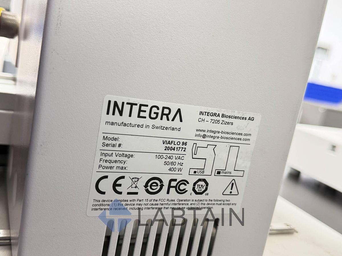 Used INTEGRA VIAFLO 96 Electronic Pipette System w/ 125µL Head Used/Tested