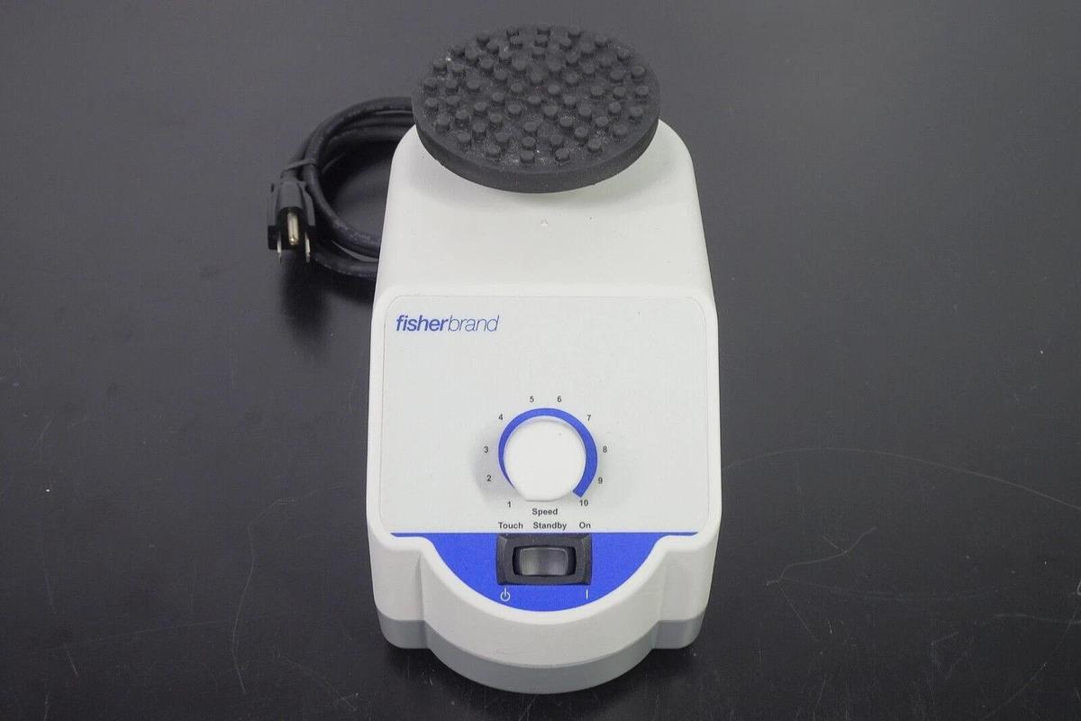 Used Fisher Scientific 02215414 Analog Vortex Mixer – S/N 210623035 – Tested – Benchtop Lab Mixer
