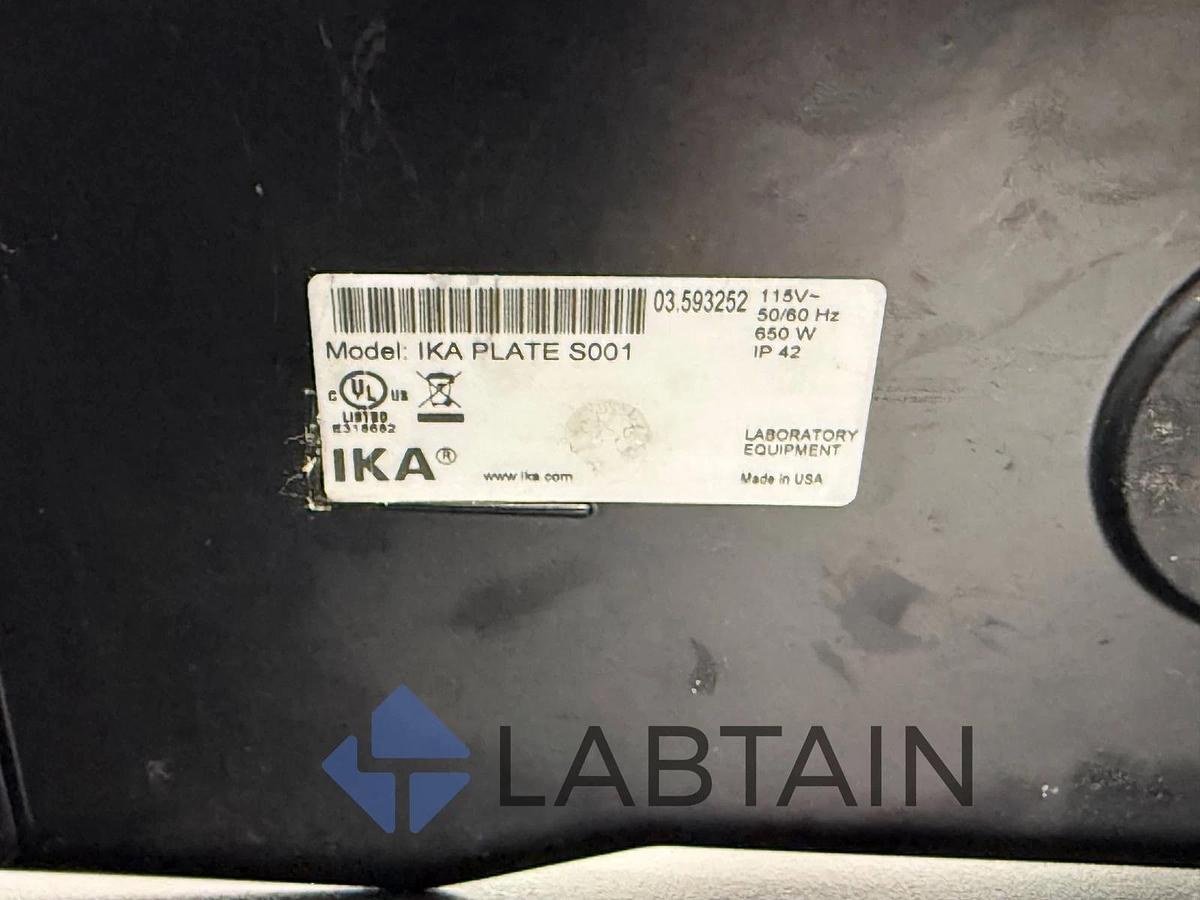 Used IKA Plate S001 Magnetic Stirrer with Heating (1700rpm, 340°C) w/ Temp Probe
