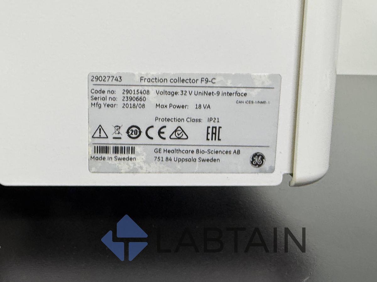 Used Cytiva / GE Fraction Collector F9-C (2018) — Door Lid Damage, Serial 2390660