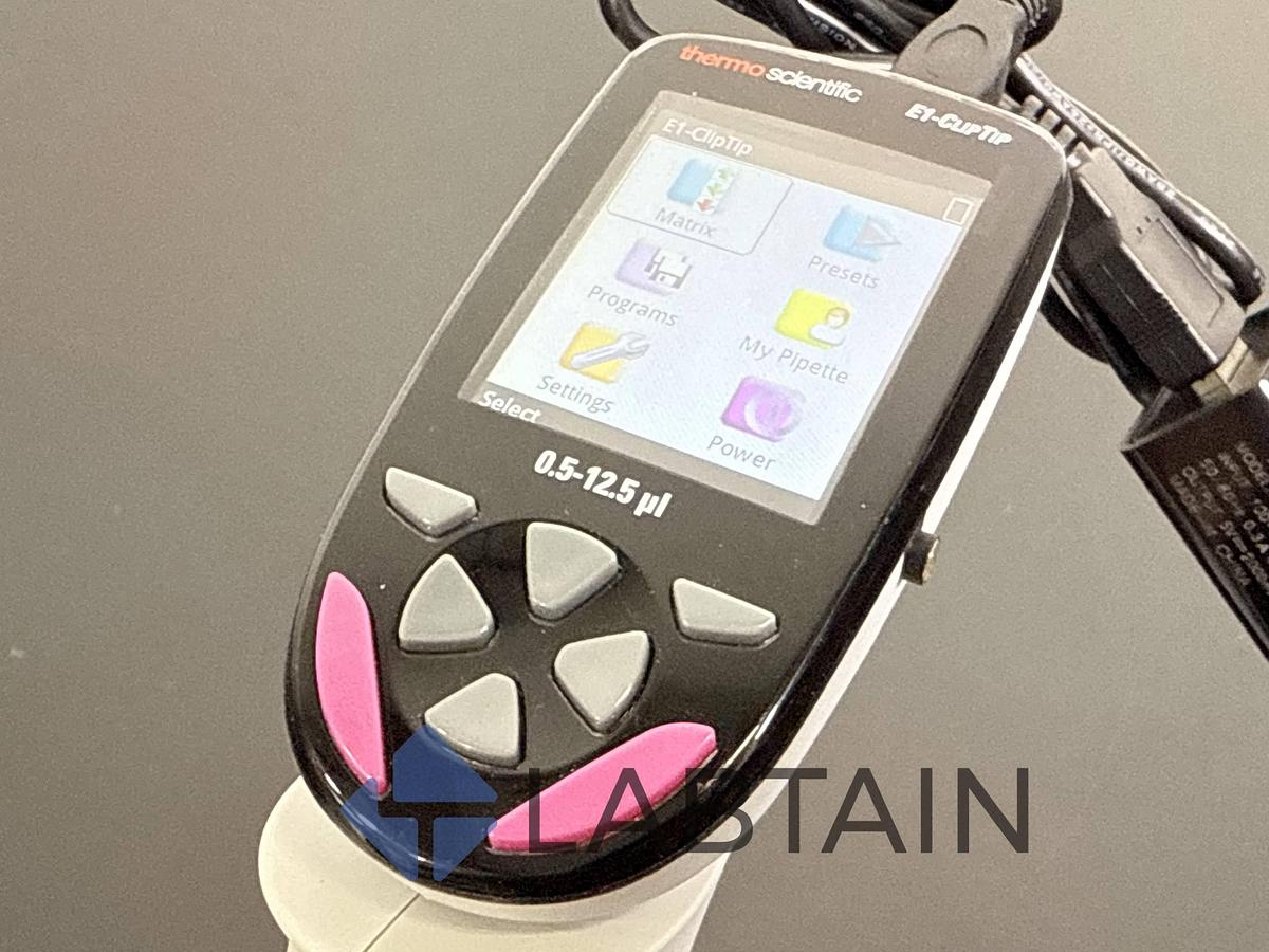 Used Thermo Scientific E1-ClipTip Electronic Pipette – 0.5–12.5 µL – P/N SJ02026 – Used
