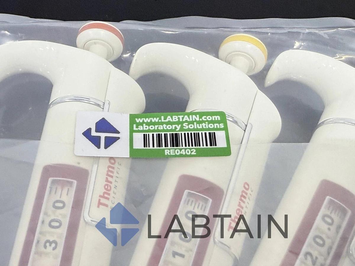 Used x3) Thermo Scientific Finnpipette F1 Manual Pipettes2-20uL | 10-100uL | 30-300uL