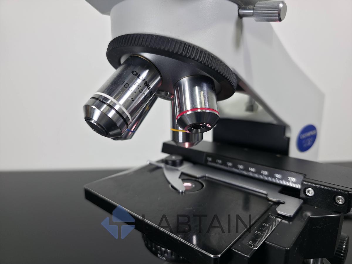 Used Olympus CX21FS1 Binocular Biological Microscope | 4X, 10X, 40X, 100X Objectives | Used